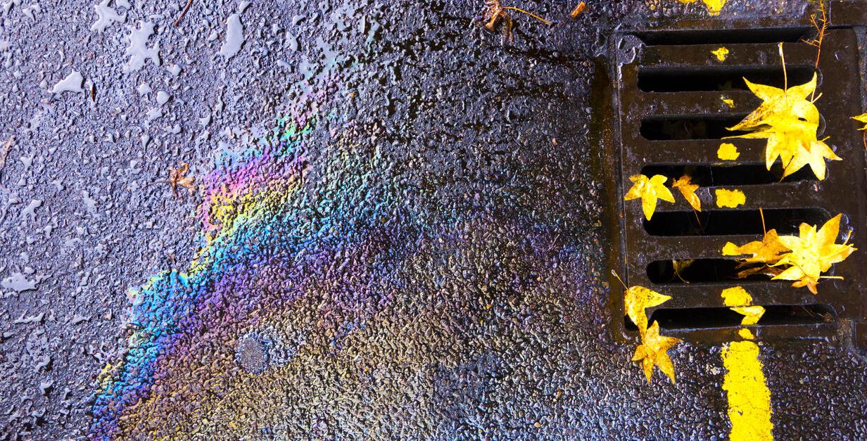 Oil Pollution Spill Storm Drain Generic